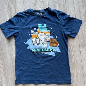 Minecraft Navy Blue Kids T-Shirt